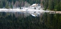 10 der zweite schnee dieses herbstes fiel 14 tage spaeter ueber 1100 m -spiegelbild am kleinen arbersee